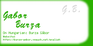 gabor burza business card
